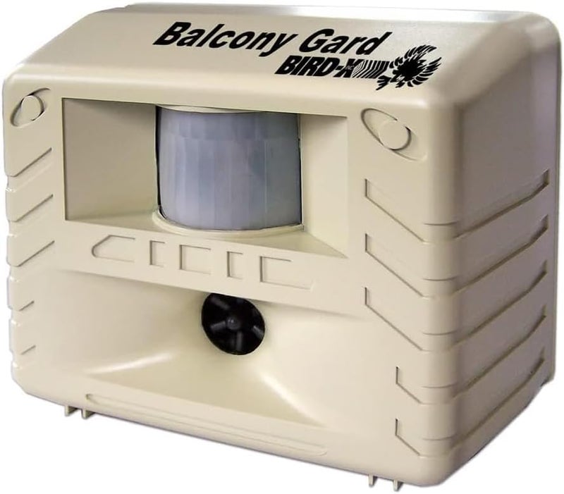 Bird-X Balcony Gard Ultrasonic Bird Preventer with Motion-Sensor - Outdoor Bird Decoy, Easy Installation, Covers 900 sq. ft. - Image 1